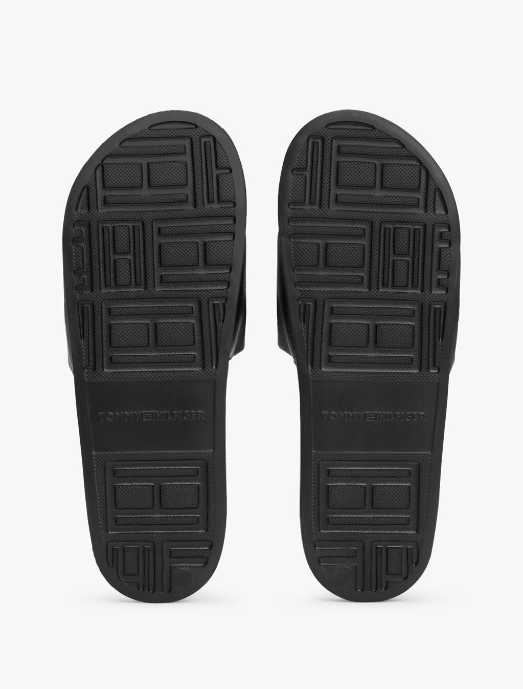 Flag Embroidery Pool Slides, Black, hi-res