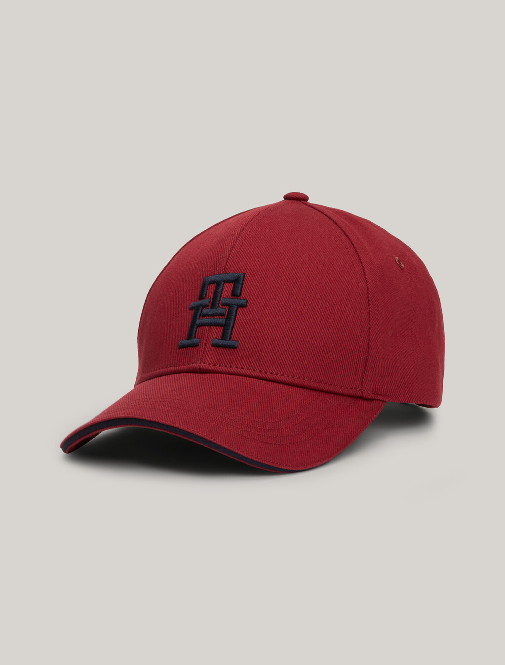 TH Monogram 刺繡六片式棒球帽, Rouge, hi-res