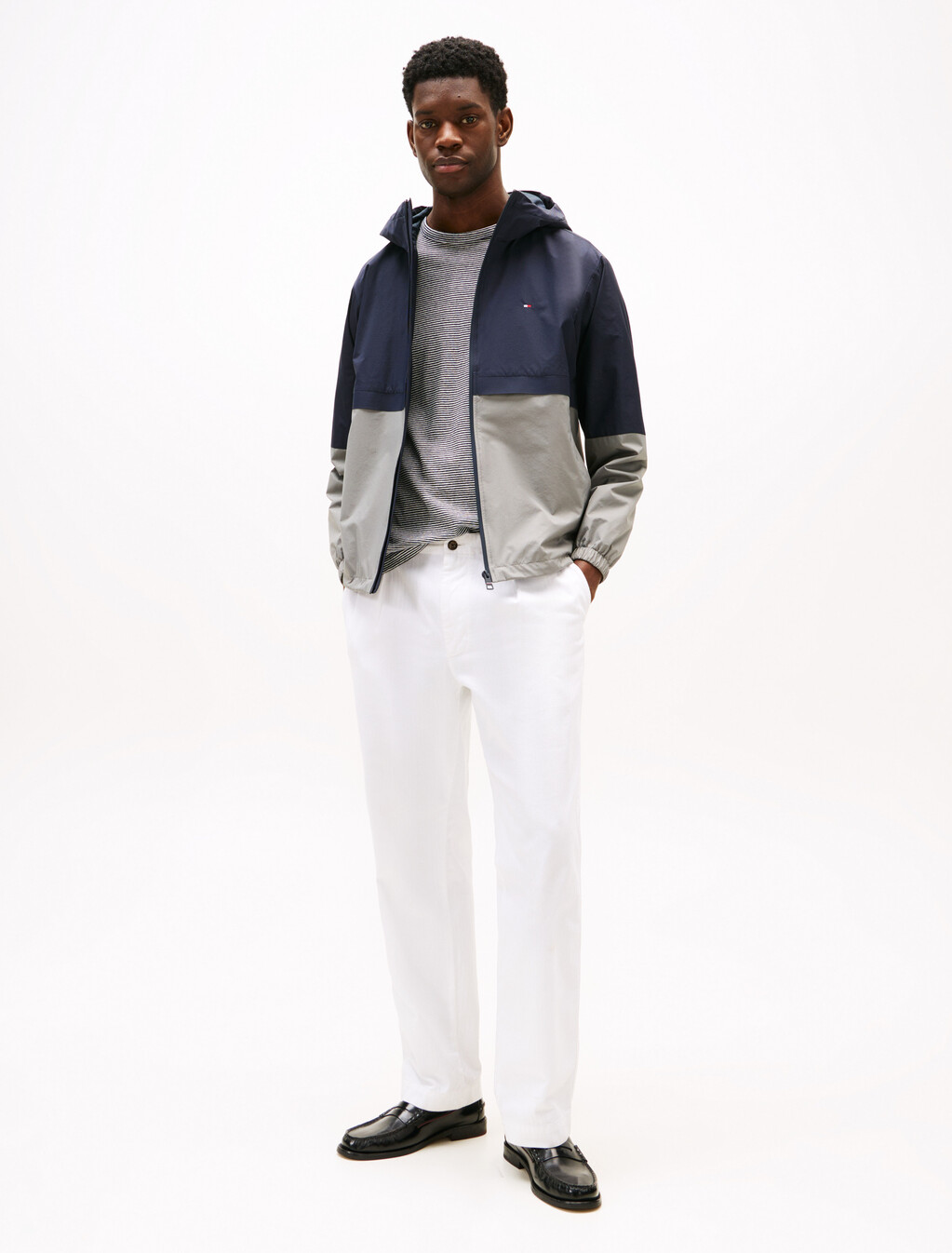 Color Block Hooded Jacket, Desert Sky, hi-res