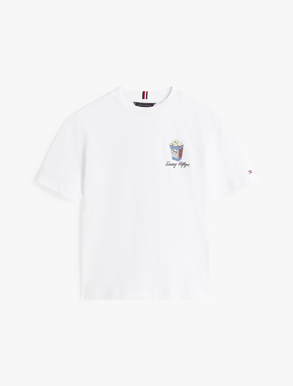 Photo Print Slub T-Shirt, White, hi-res