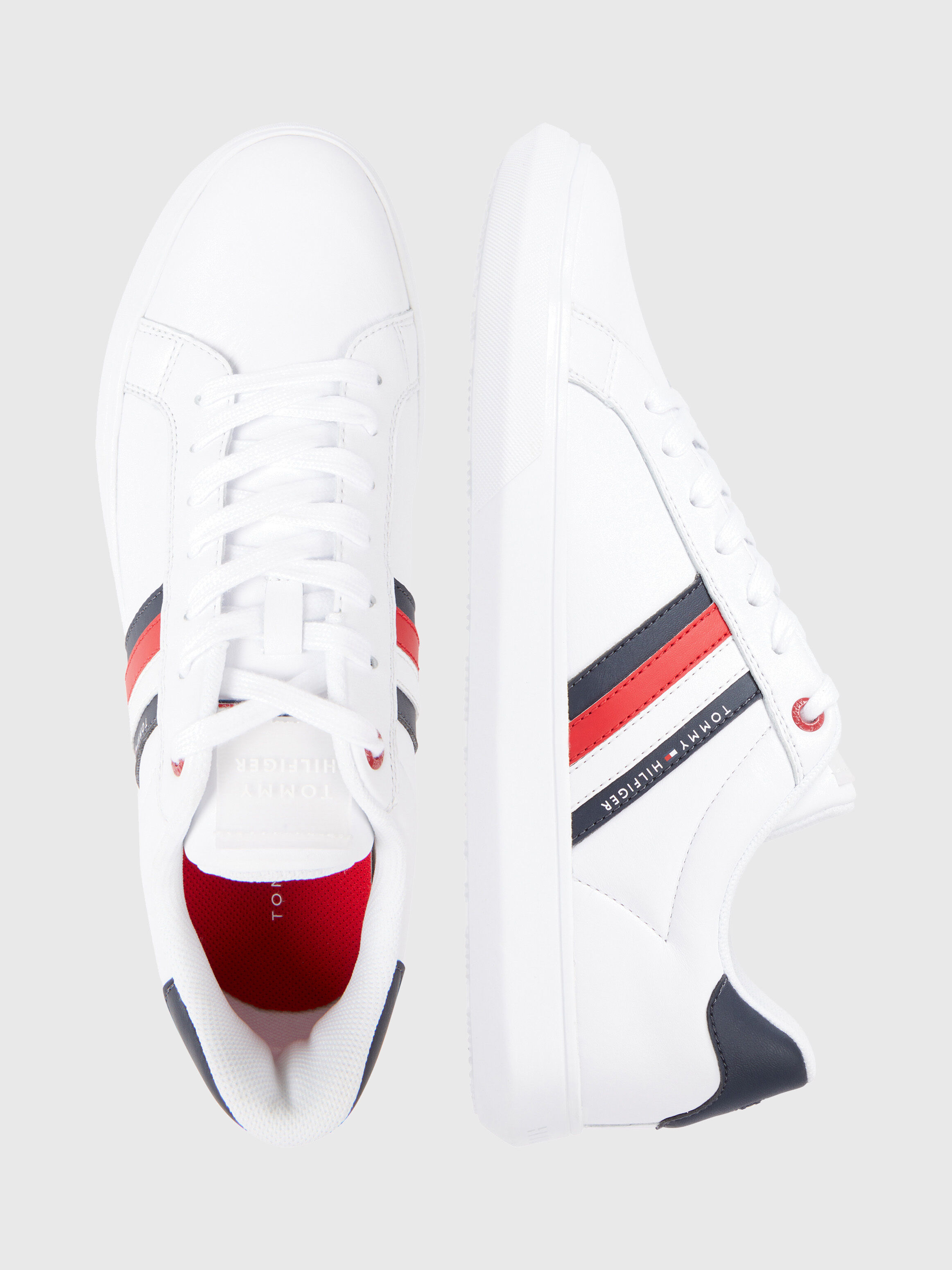 Essential Leather Cupsole Trainers natural Tommy Hilfiger Hong Kong