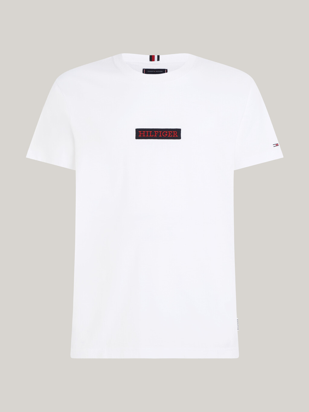 Hilfiger Monotype Logo Patch T-Shirt, White, hi-res