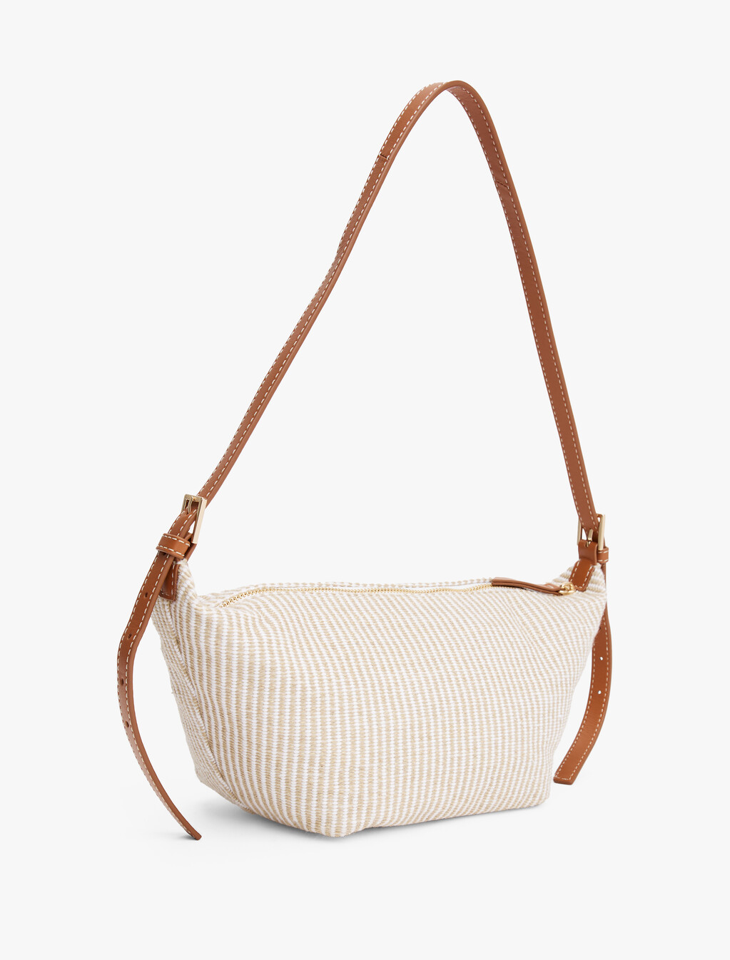 Canvas Sling Bag, Neutral Stripe, hi-res
