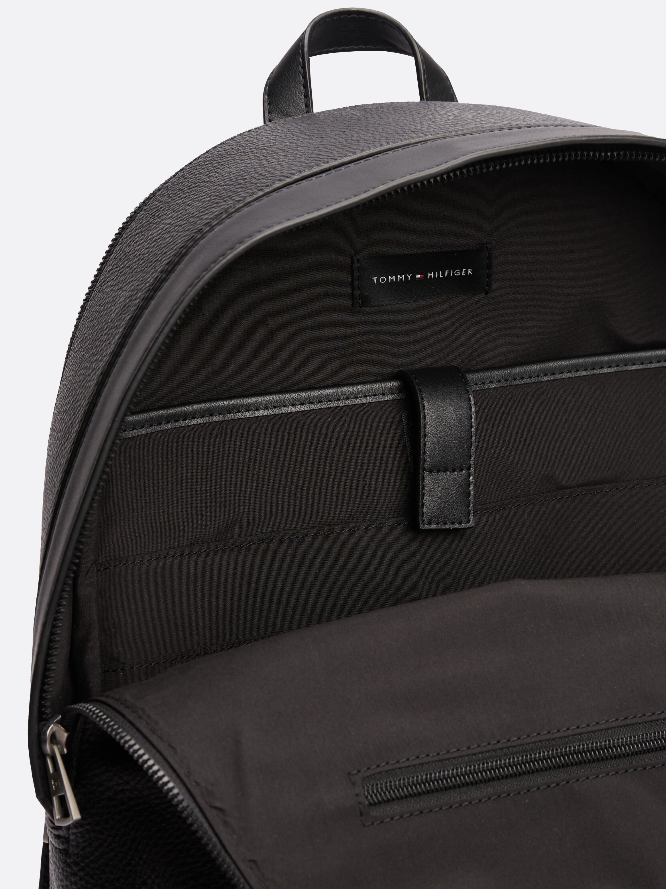 Tommy hilfiger backpack black leather hot sale