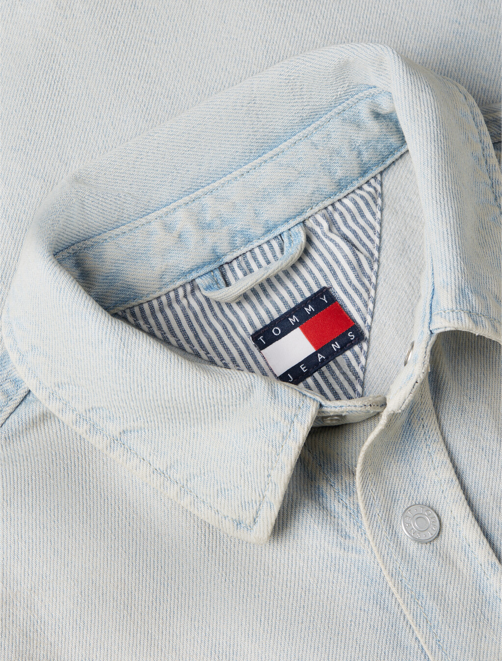 Short Sleeve Utility Denim Shirt, Denim Light, hi-res