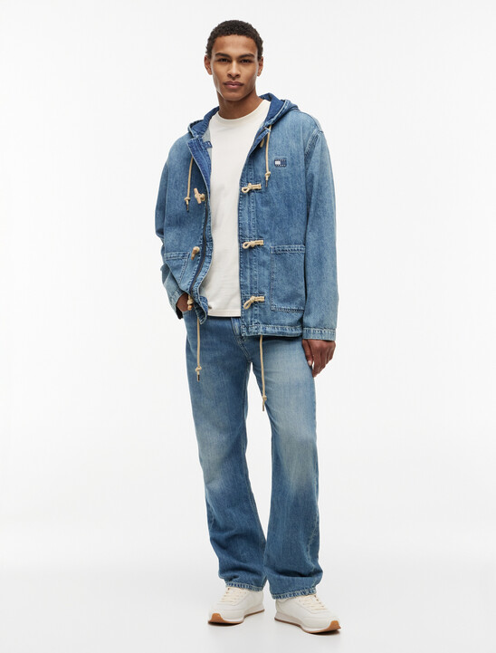 Relaxed Denim Jacket With Linen