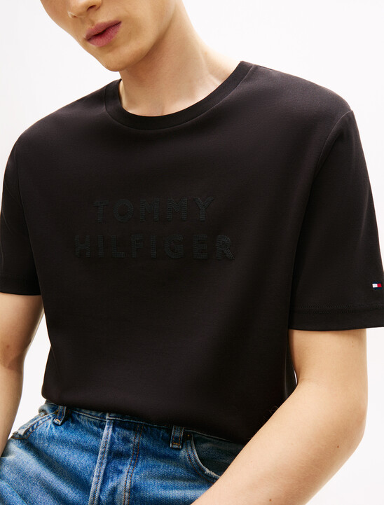 Tonal Logo Interlock Knit T-Shirt