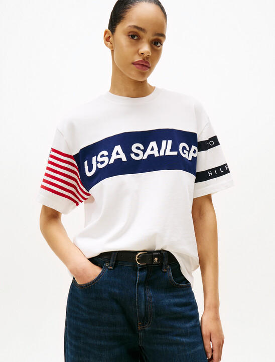 USA SailGP x Tommy 拼接 T 恤