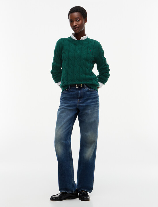 Cable Knit Pure Wool Jumper