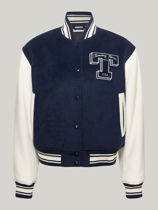 Tommy Prep Luxe Padded Letterman Jacket