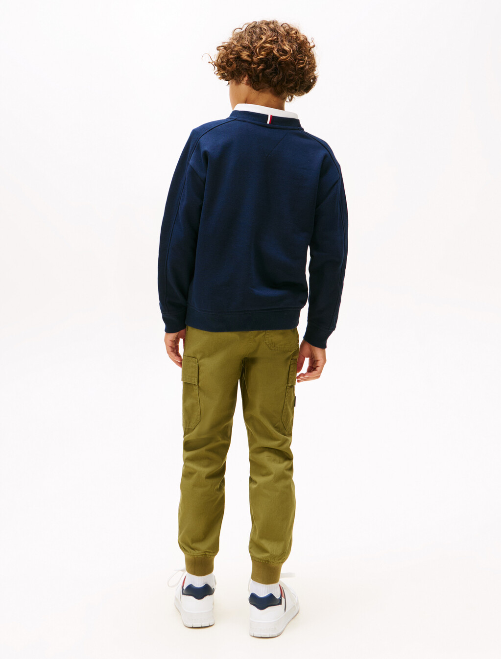 Varsity Logo Print Crew Neck Sweatshirt, Dark Night Navy, hi-res