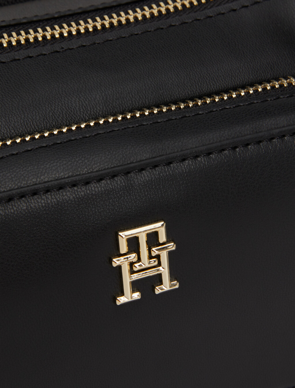 TH Monogram Soft Shoulder Bag, Black, hi-res
