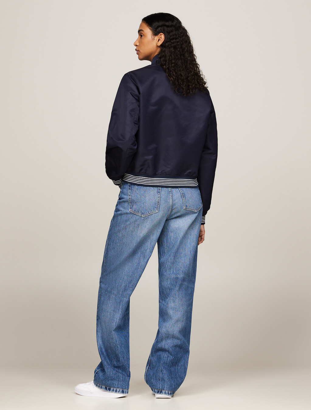 Varsity Water Repellent Bomber Jacket, Desert Sky, hi-res