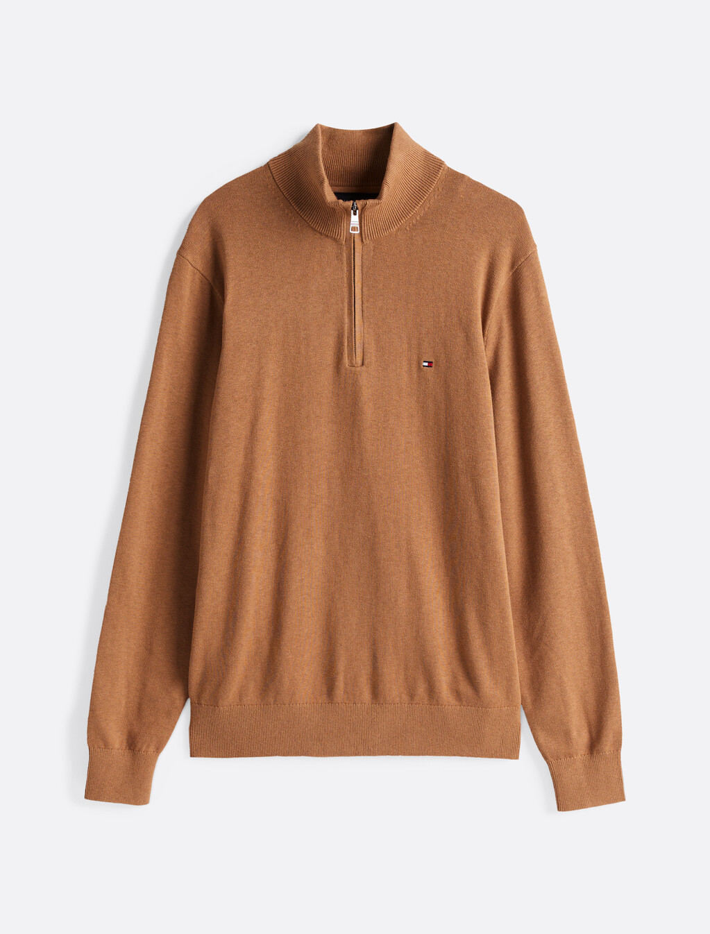 Zip-Neck Jumper, Safari Canvas, hi-res