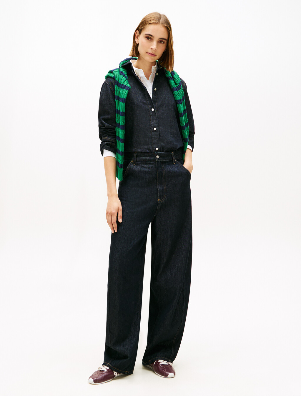 Denim Relaxed Shirt, Pure, hi-res