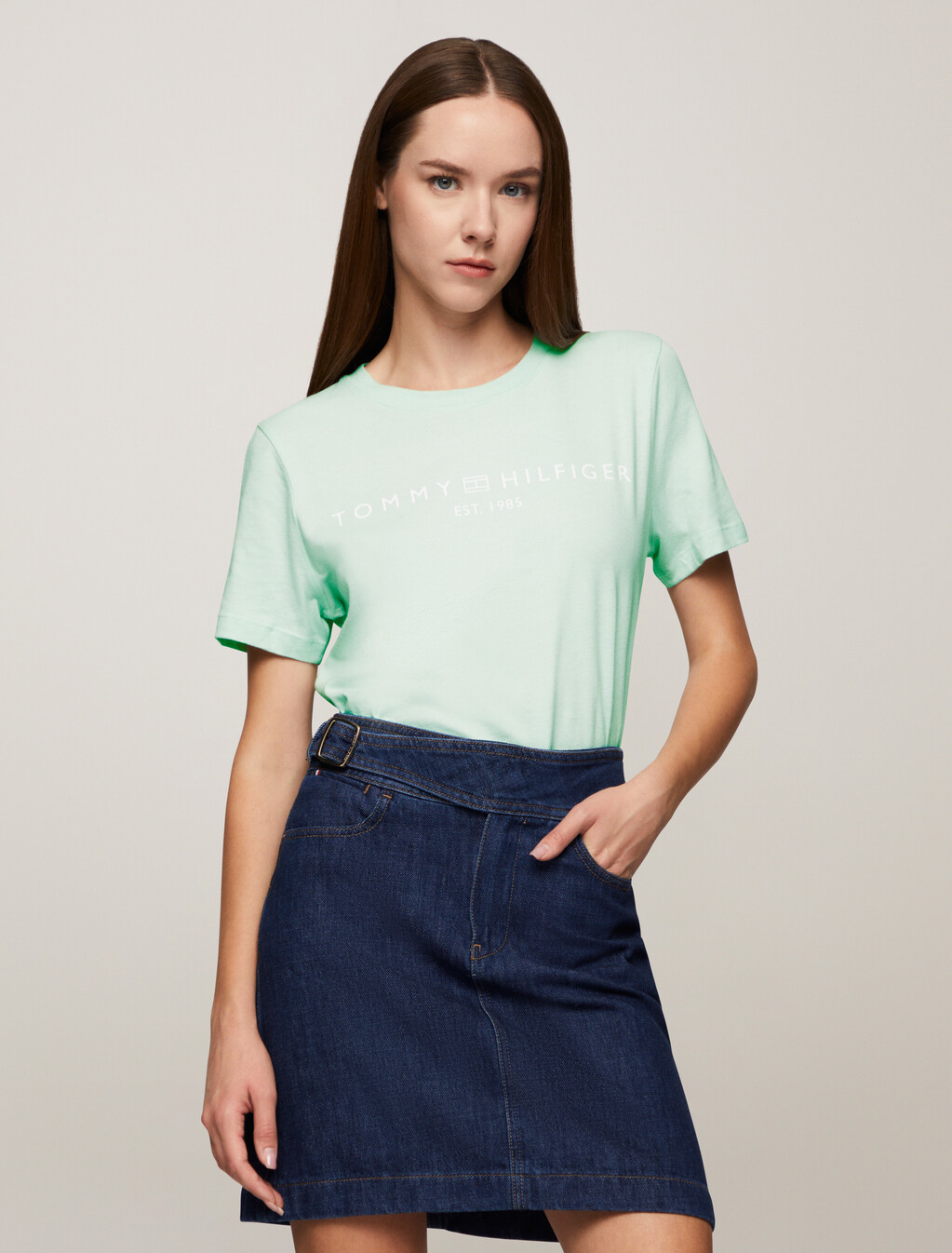Logo Crew Neck T-Shirt, Minty Essence, hi-res