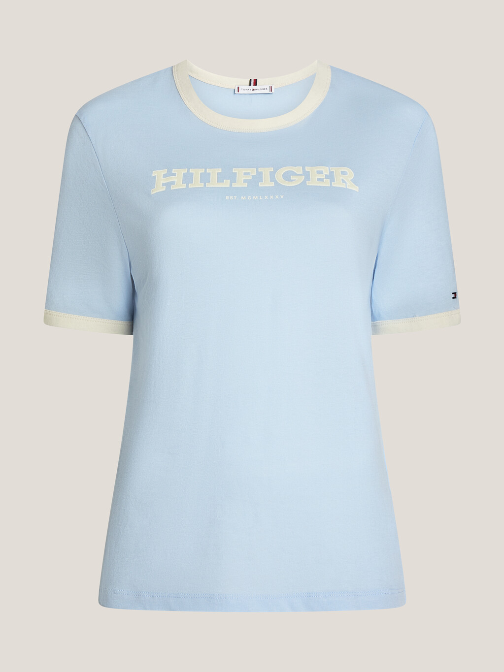 Hilfiger Monotype Flocked Logo T-Shirt, Breezy Blue, hi-res