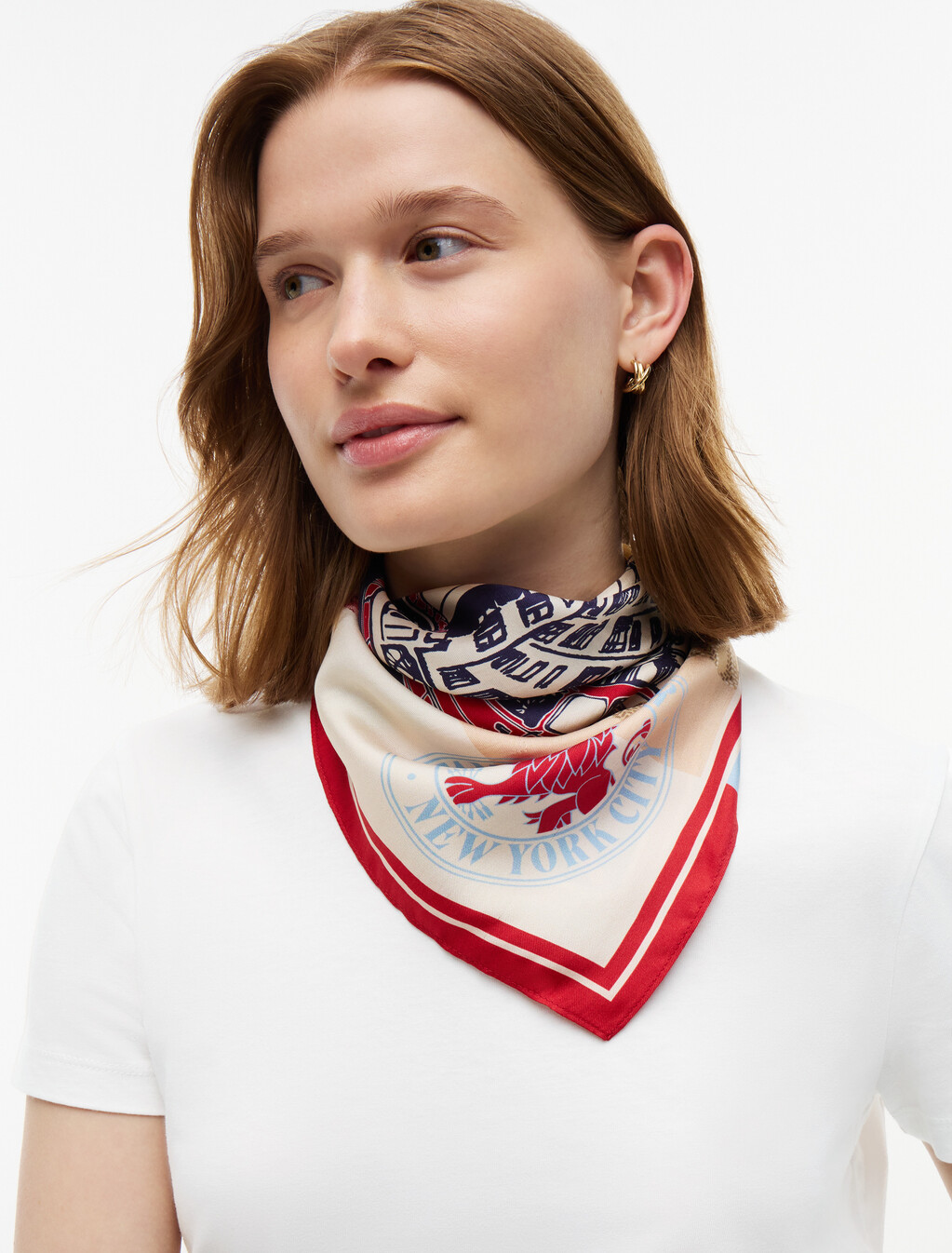 Pure Silk Square Scarf, Print 1, hi-res