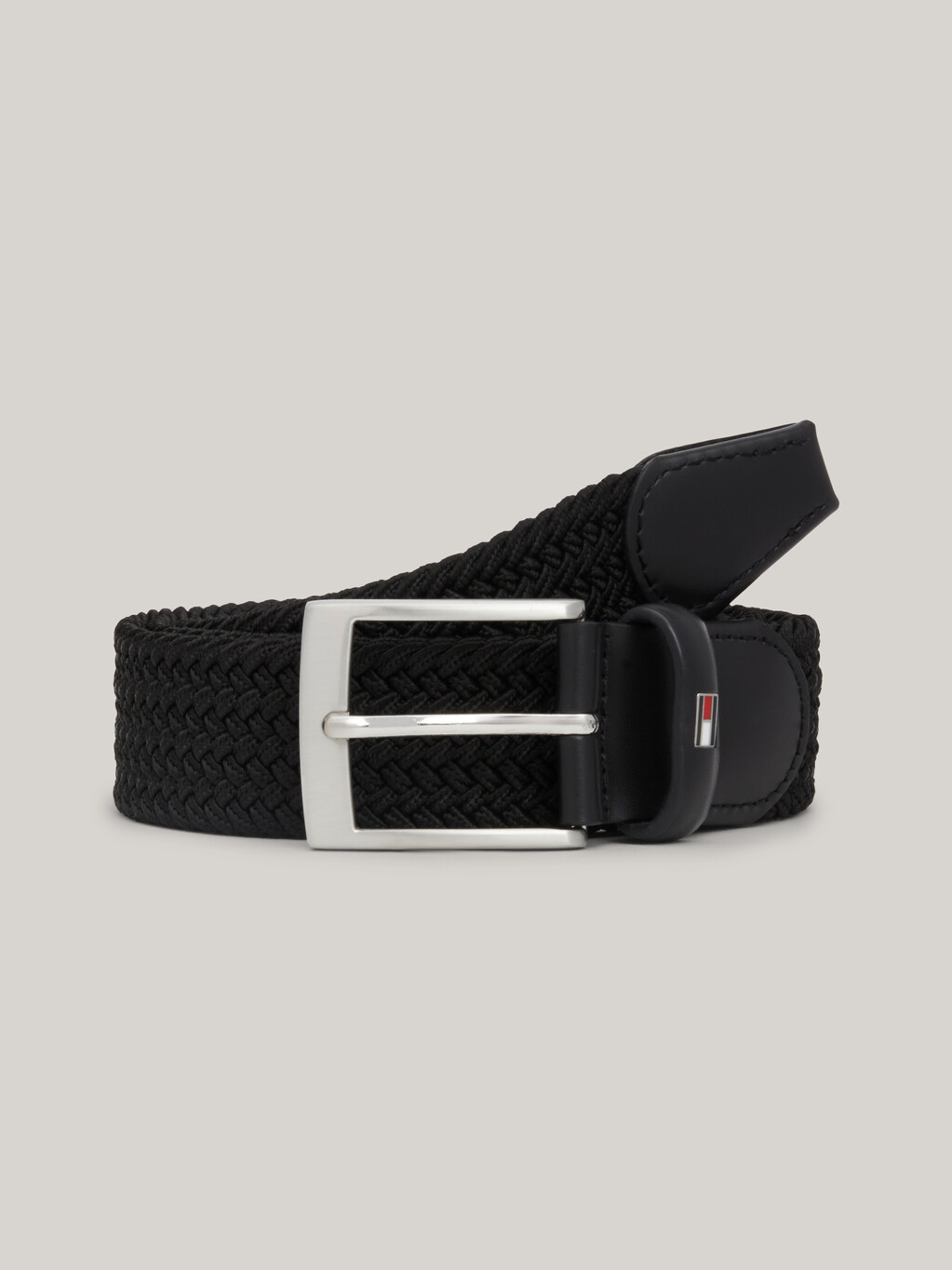 Fabric Braided Belt, Black, hi-res