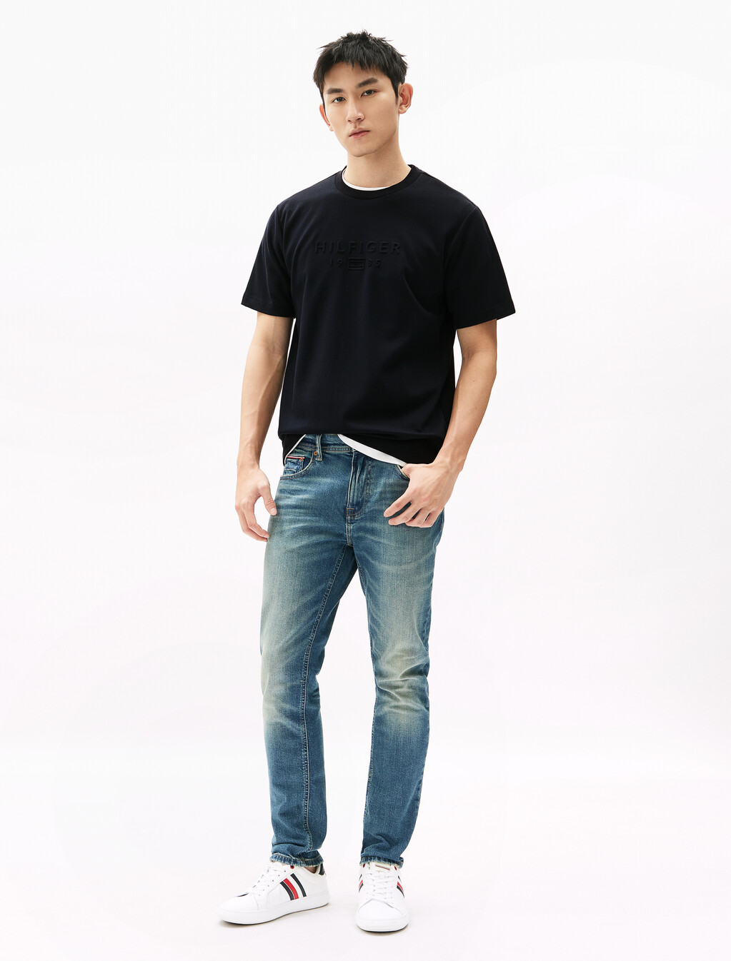 UV Cooling Embossed Logo Pique T-Shirt, Desert Sky, hi-res