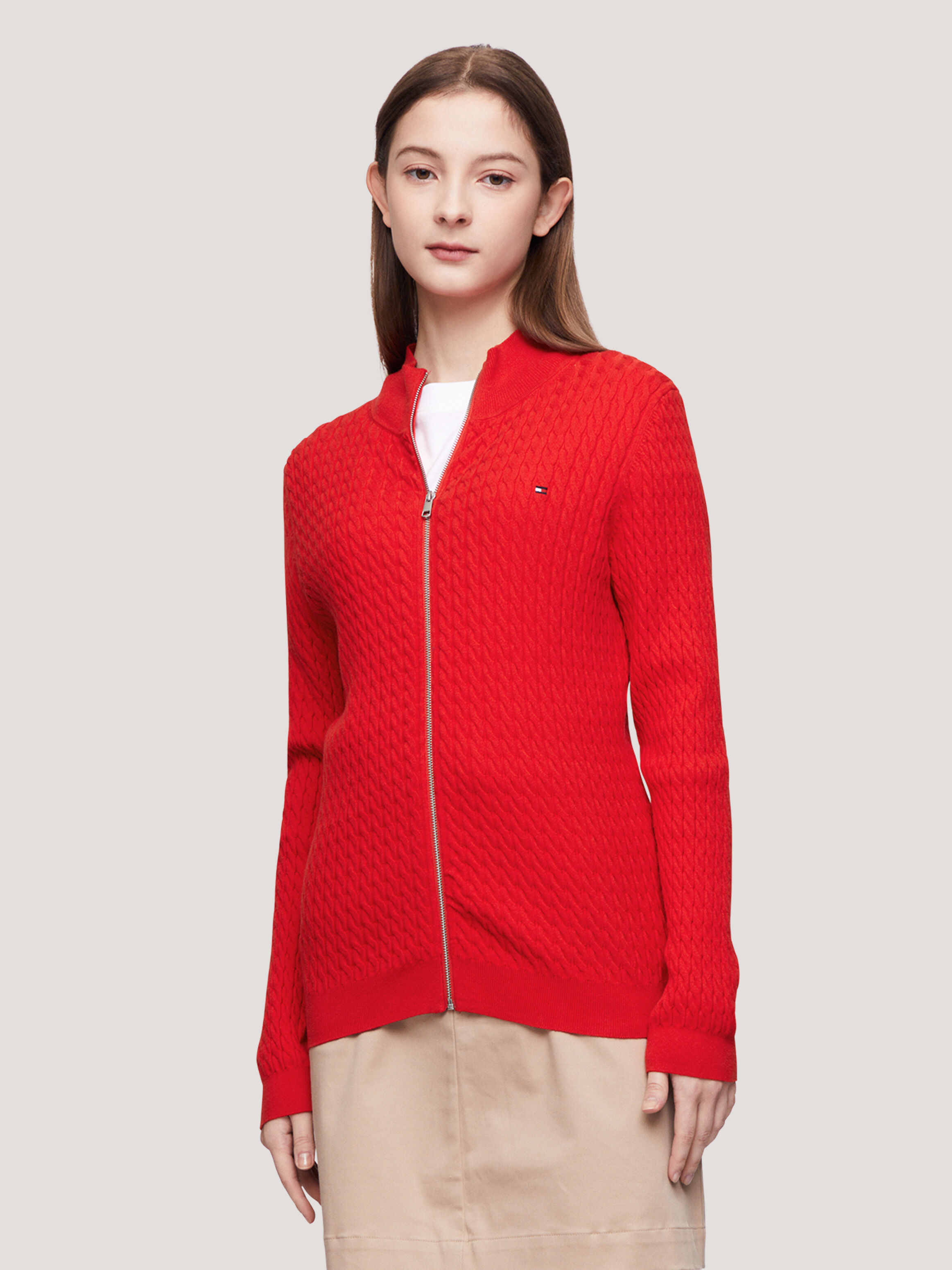 Tommy hilfiger red hotsell cardigan