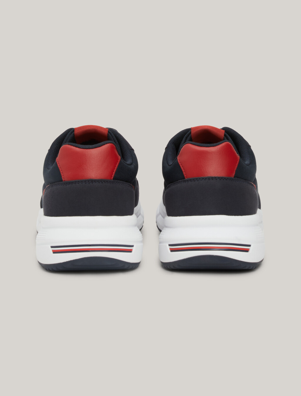 Logo Mixed Texture Chunky Trainers, Desert Sky, hi-res