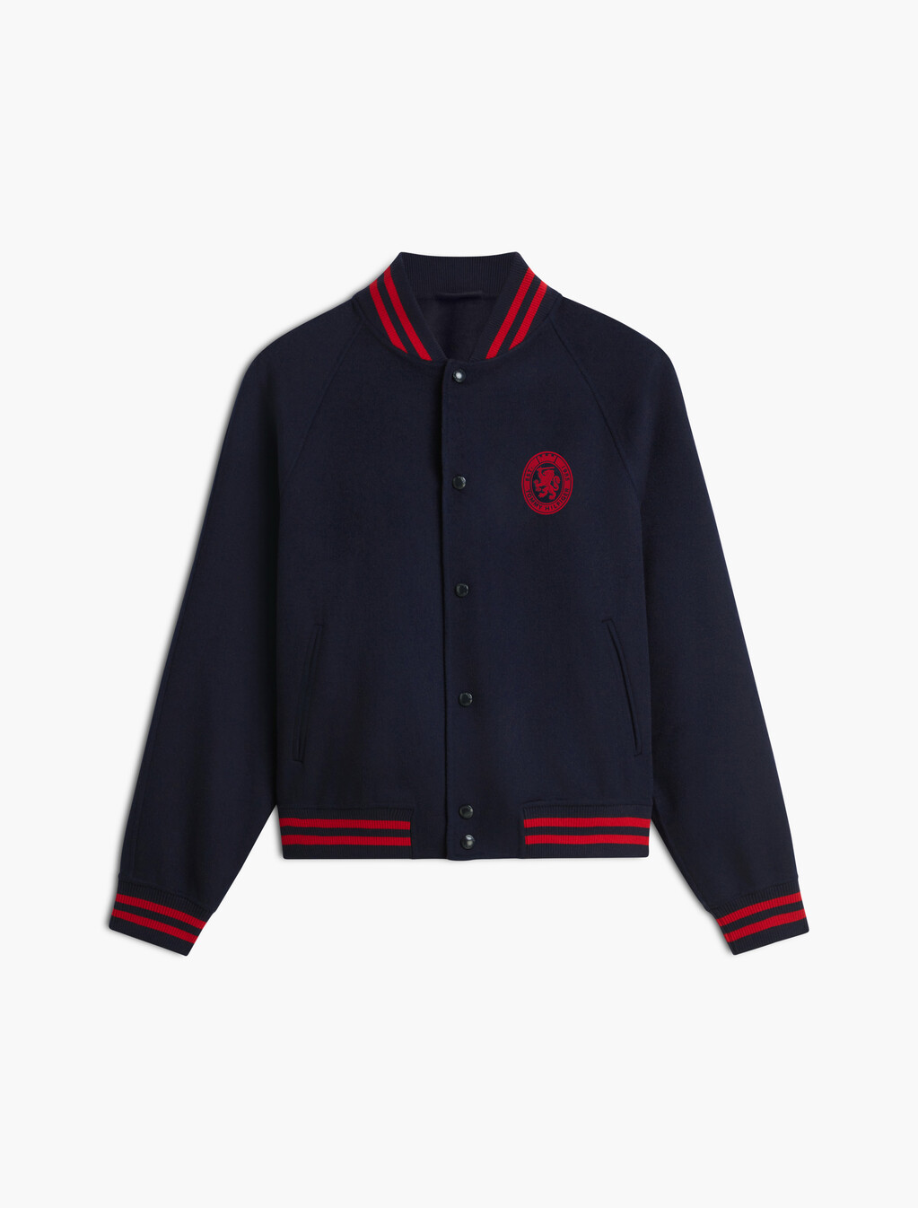 Crest Wool Blend Varsity Jacket, Navy Blue / Navy Blue, hi-res