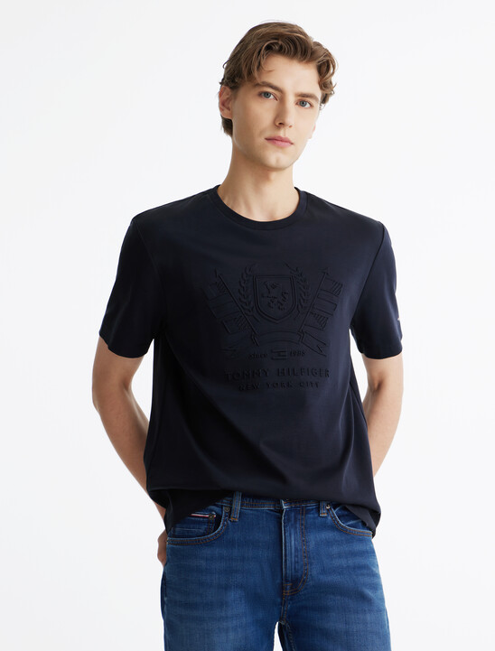 Embossed Icon Graphic T-Shirt