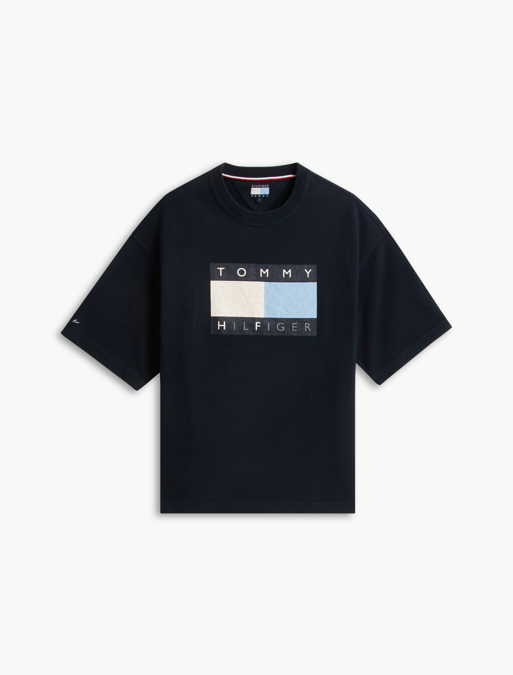Washed Flag Relaxed Jersey T-Shirt, Navy Blue, hi-res