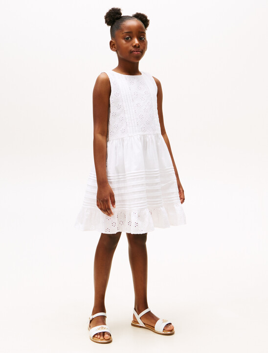 Broderie Anglaise Fit And Flare Dress