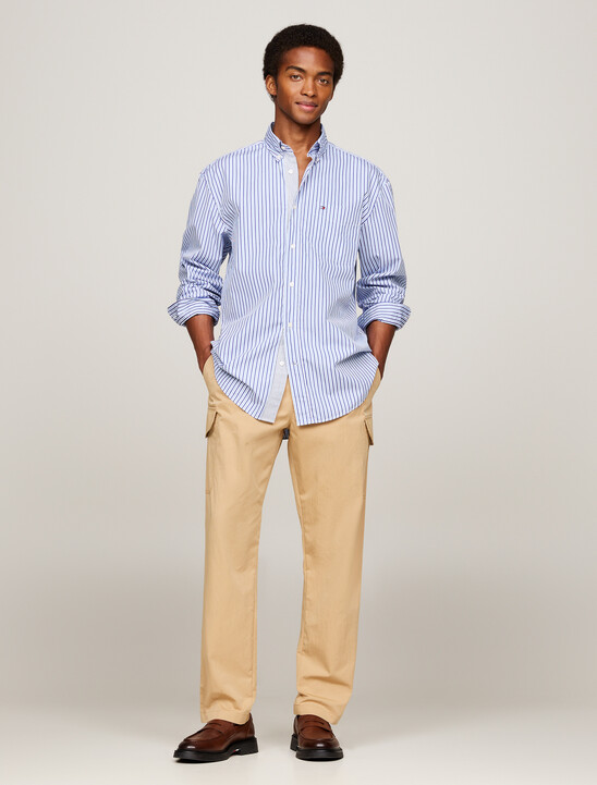 Two-Tone Stripe Regular Fit Shirt
