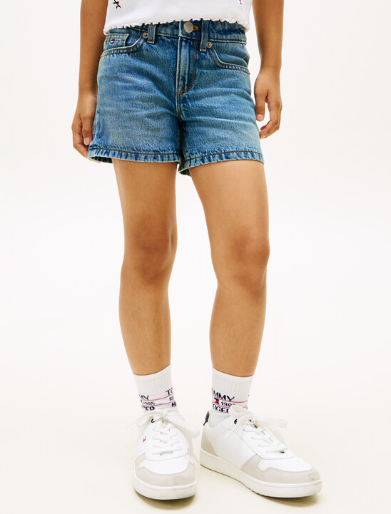 Faded Skinny Denim Shorts