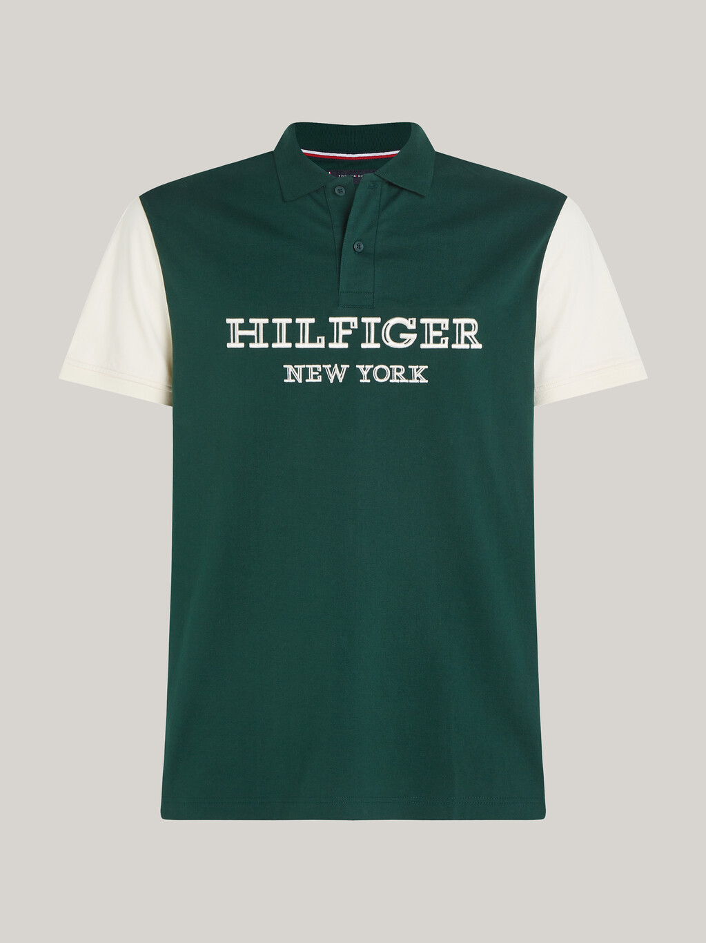 Hilfiger Monotype 拼色常規版型 Polo 恤, Calico / Hunter, hi-res