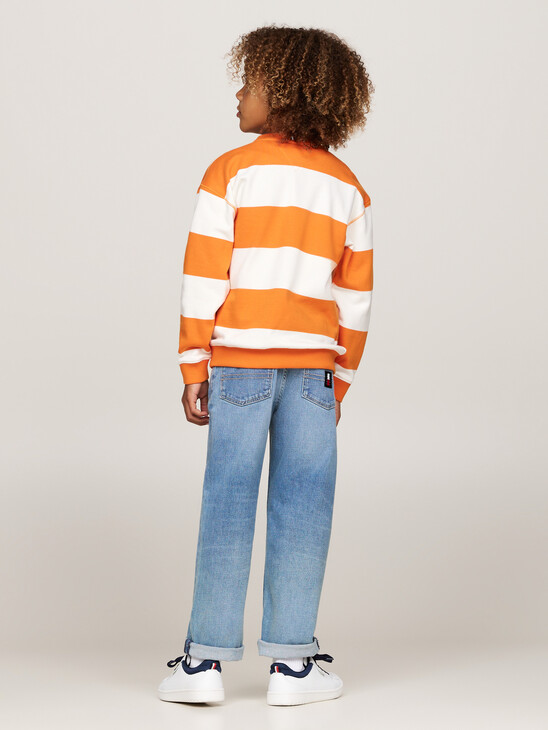 Stripe Crew Neck Sweatshirt