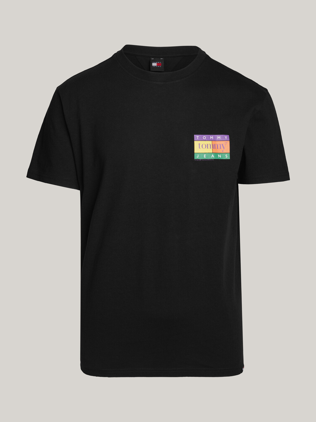 Oversized Serif Flag Back Logo T-Shirt, Black, hi-res