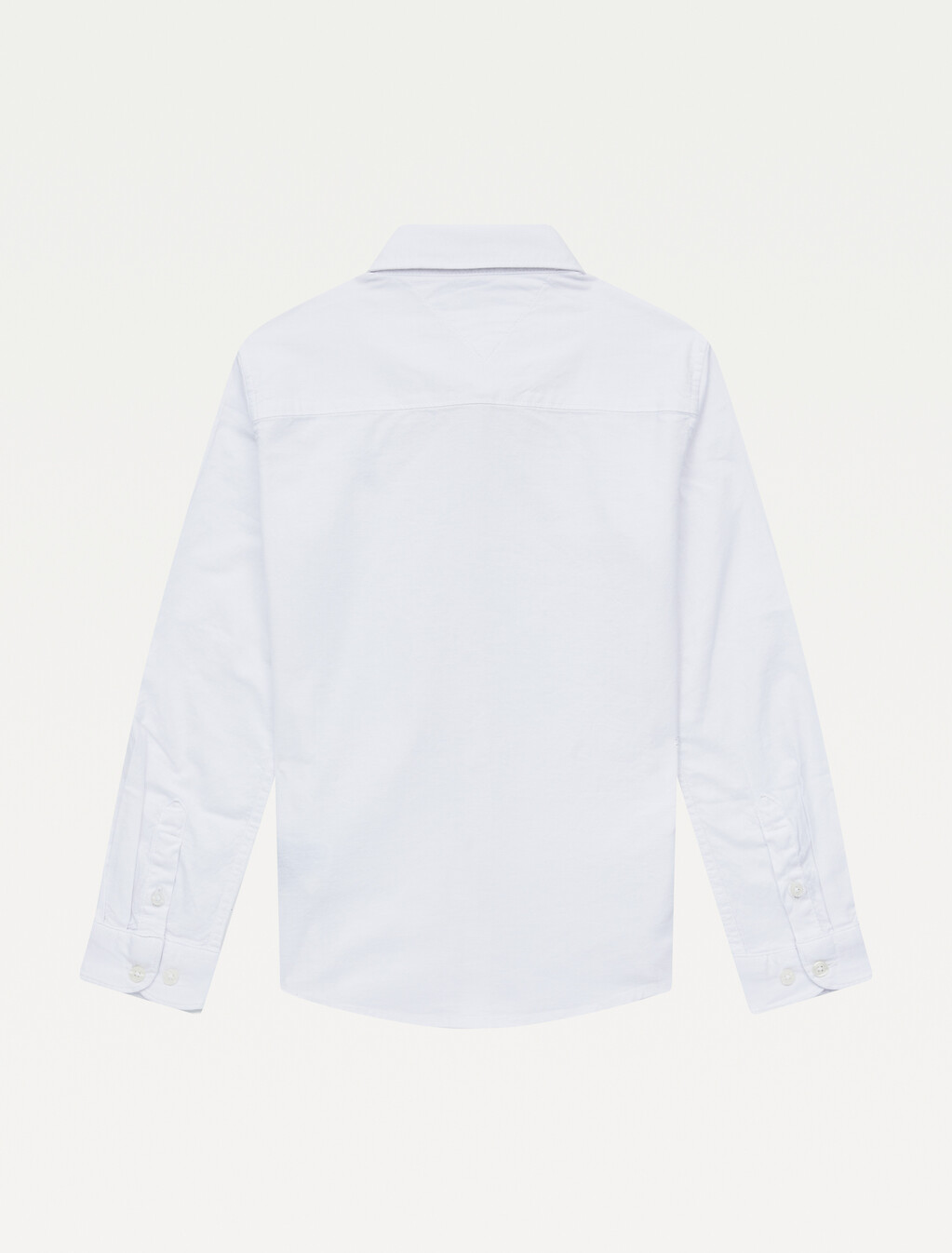 男童裝彈力牛津襯衫, White, hi-res