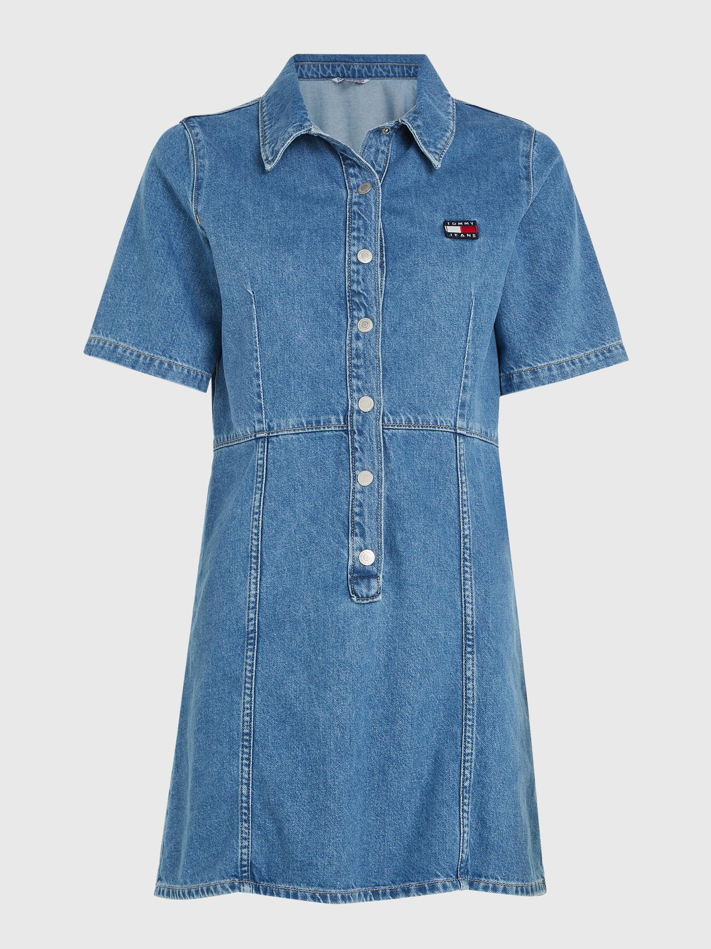 Jean dress short sleeve store