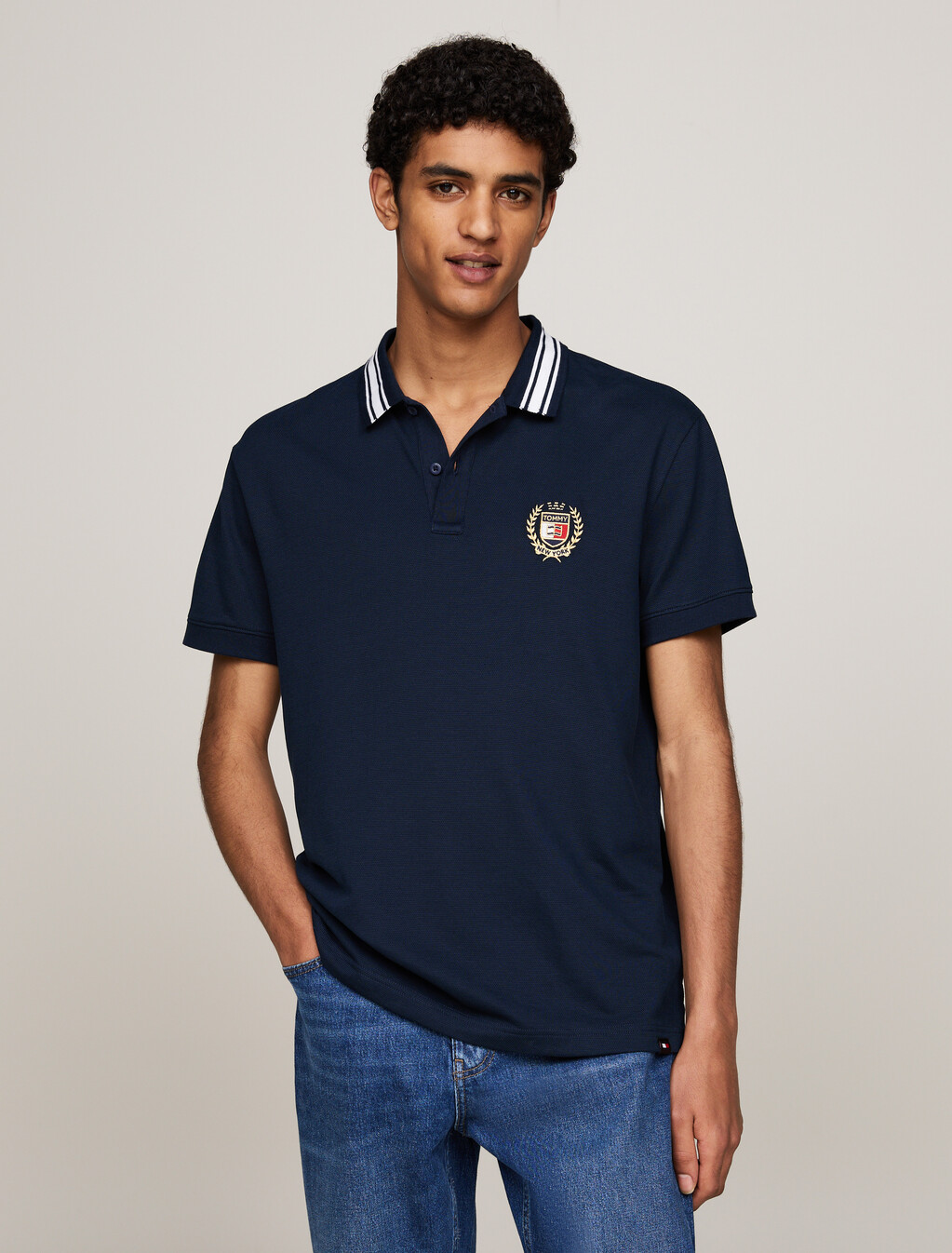 Varsity Regular Polo, Dark Night Navy, hi-res