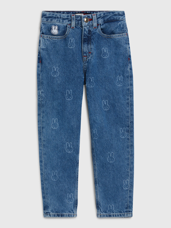 Tommy X Miffy Girls High Rise Taper Jeans