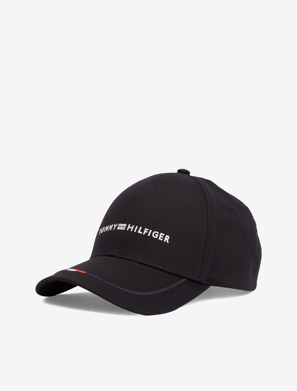 Six-Panel Logo Embroidery Baseball Cap, Black, hi-res