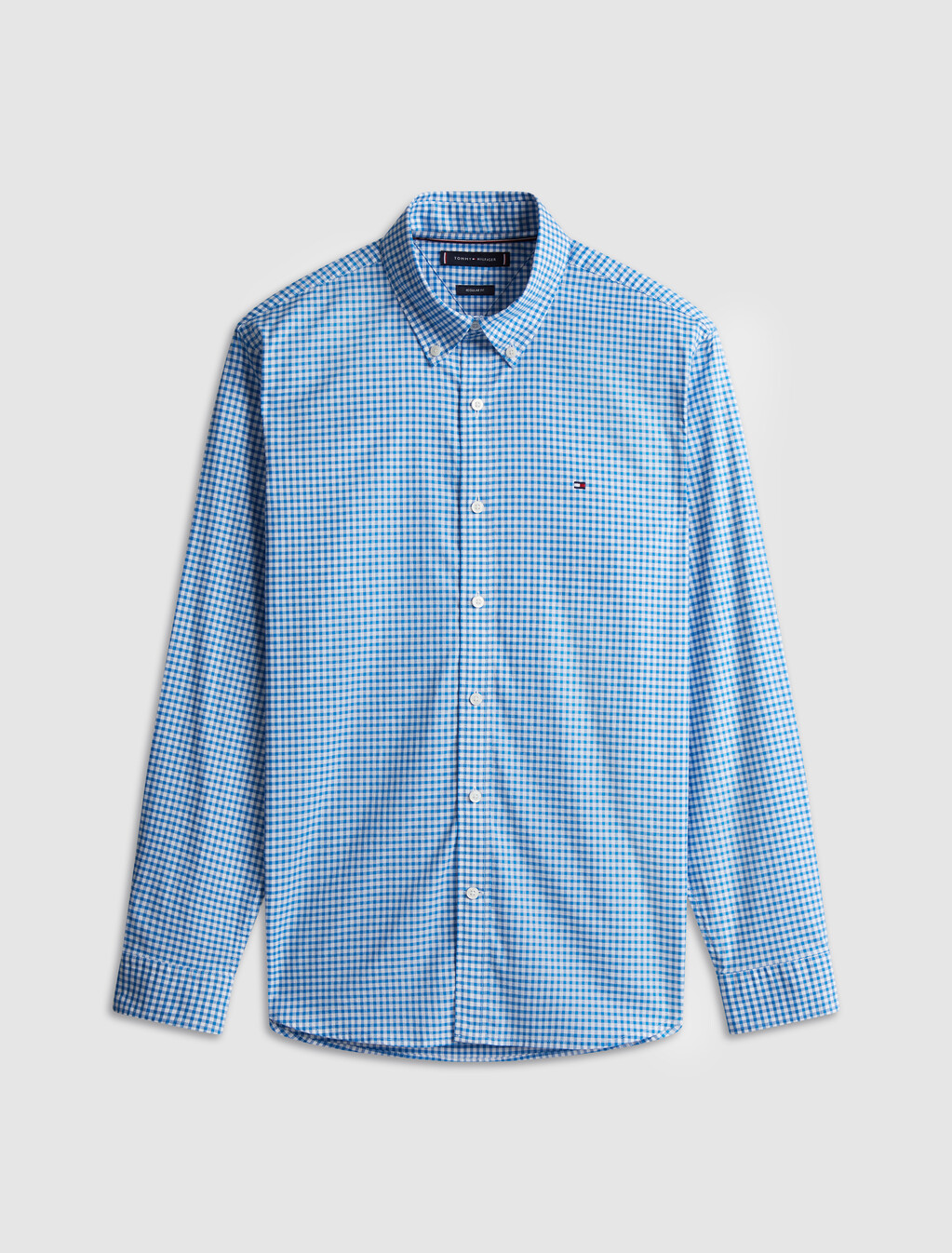 輕盈牛津格紋襯衫, Shirt Blue / Optic White, hi-res