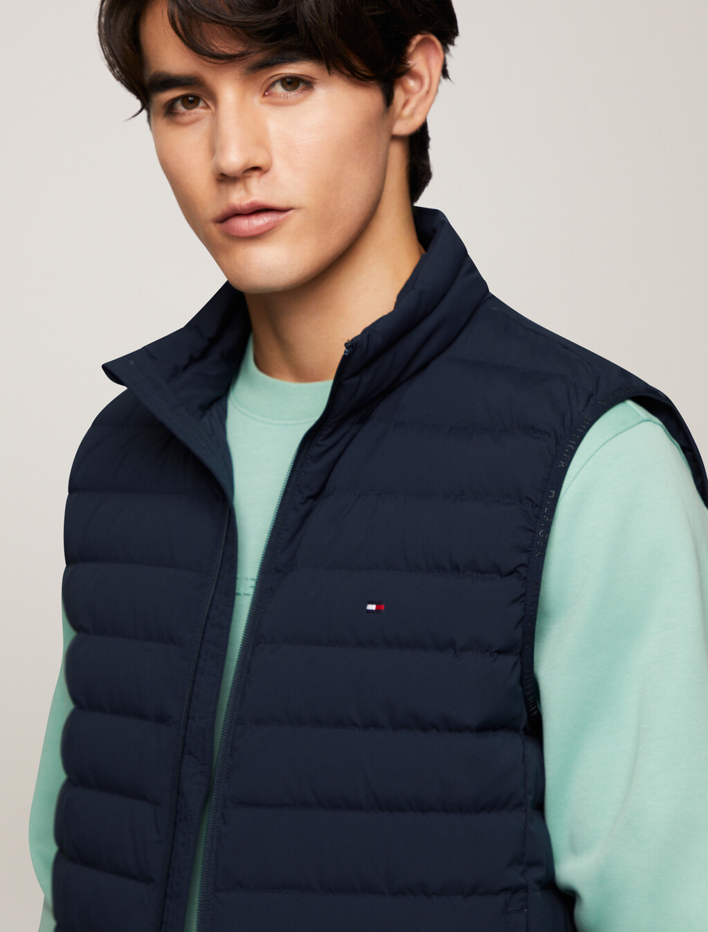 Packable Lightweight Down Vest, Desert Sky, hi-res
