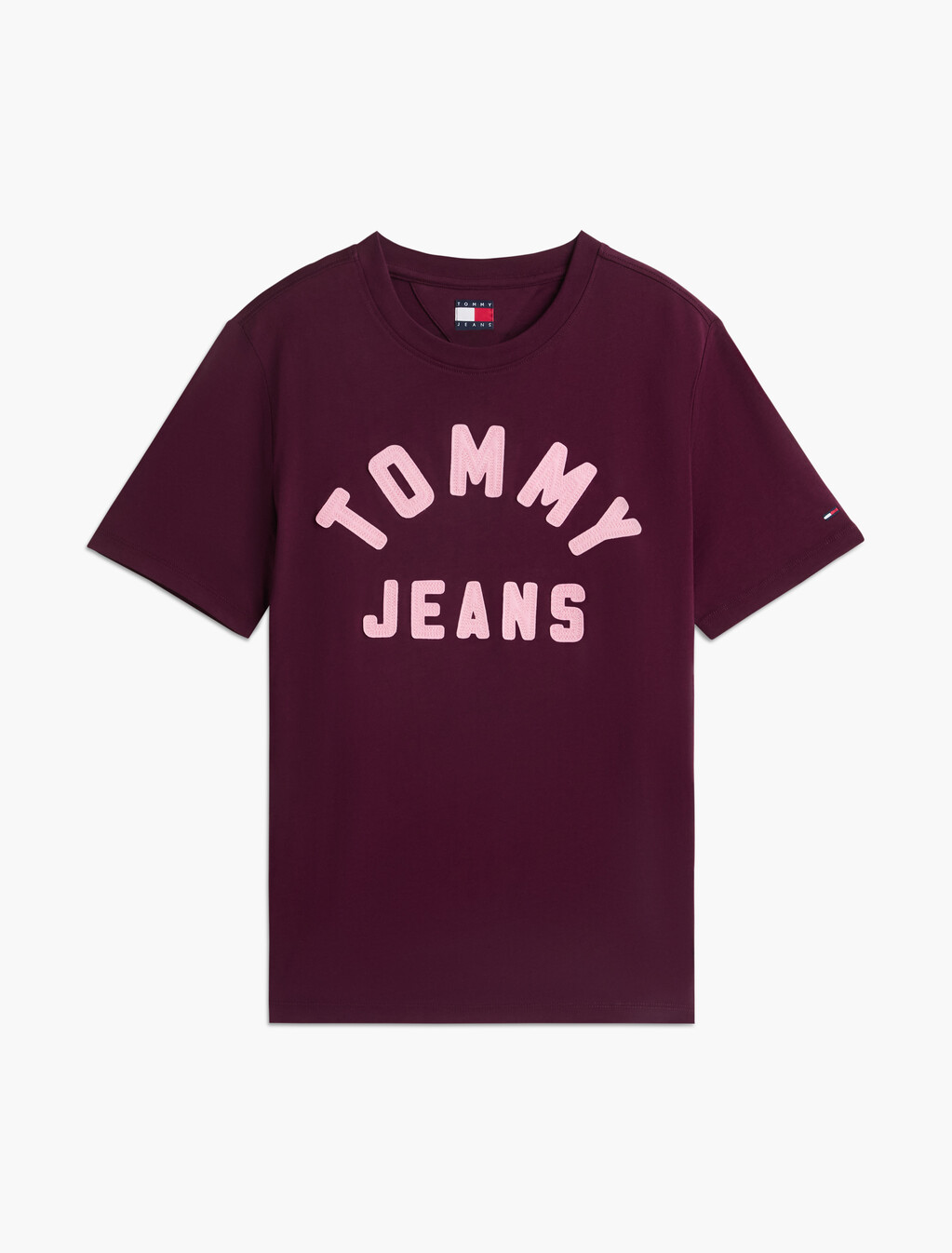Textured Logo Relaxed Jersey T-Shirt, Calypso Berry, hi-res