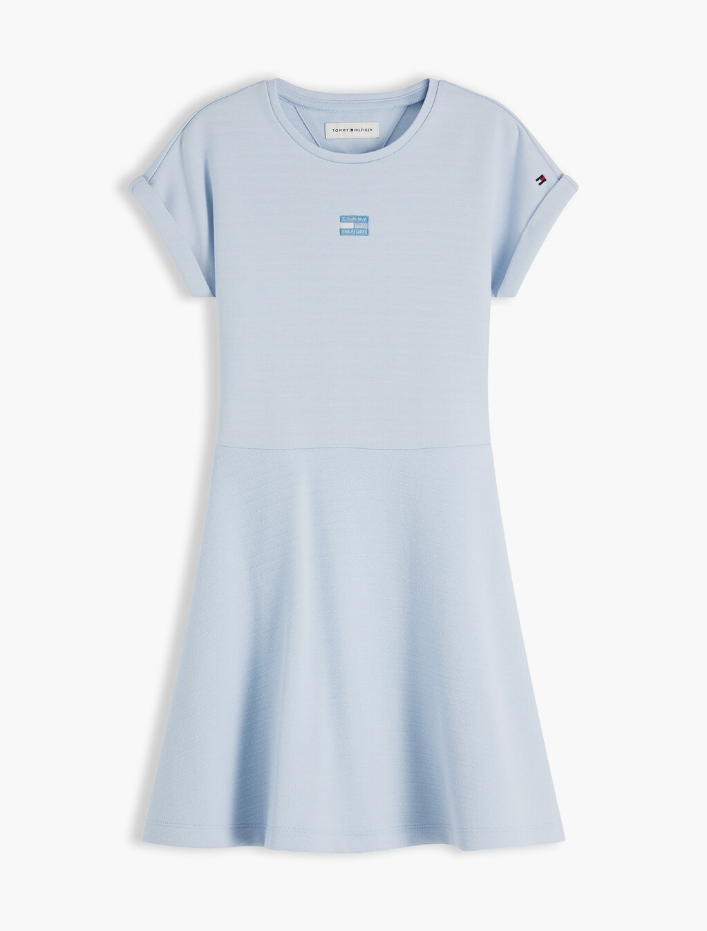 Tonal Flag Logo Skater Dress, Breezy Blue, hi-res