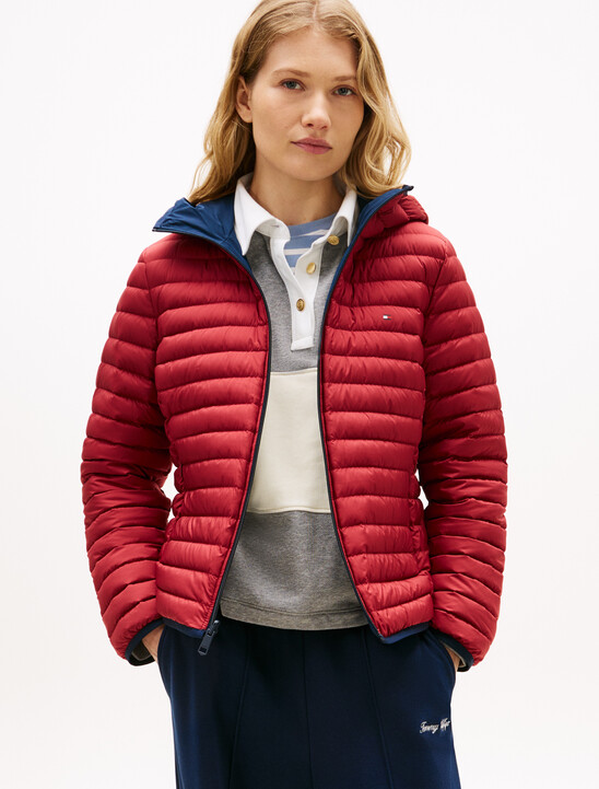 彈性尼龍輕盈羽絨雙面外套