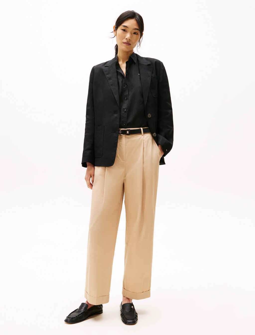 Lightweight Relaxed Straight Leg Chinos, Classic Beige, hi-res