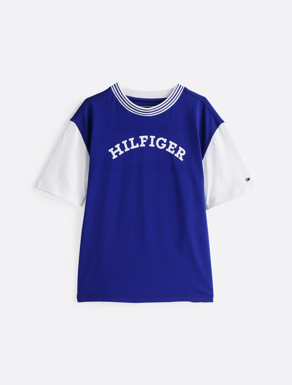 Hilfiger Monotype Flock T-Shirt, Wedge Blue / White, hi-res