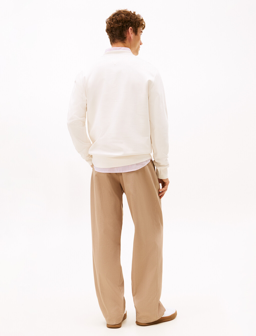 Heavy Twill Crewneck Sweatshirt, Ivory Petal, hi-res