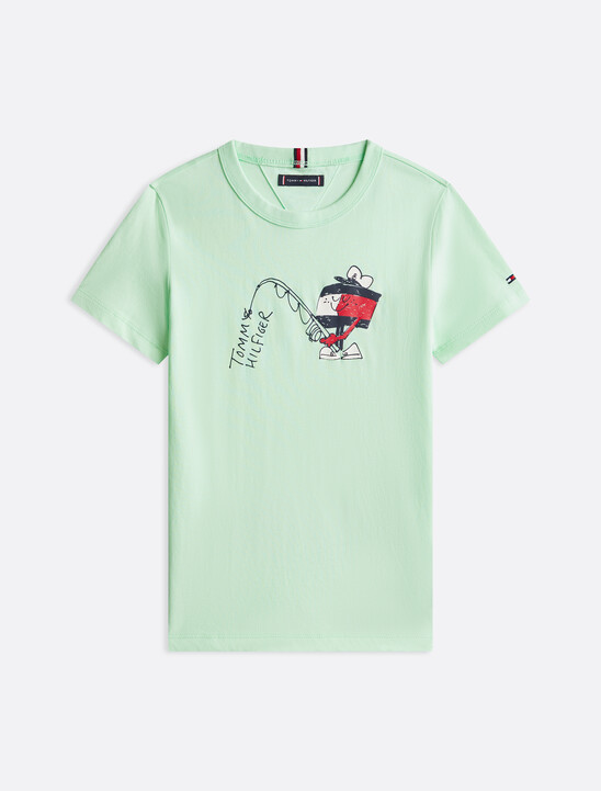 Flag Character Back Logo T-Shirt