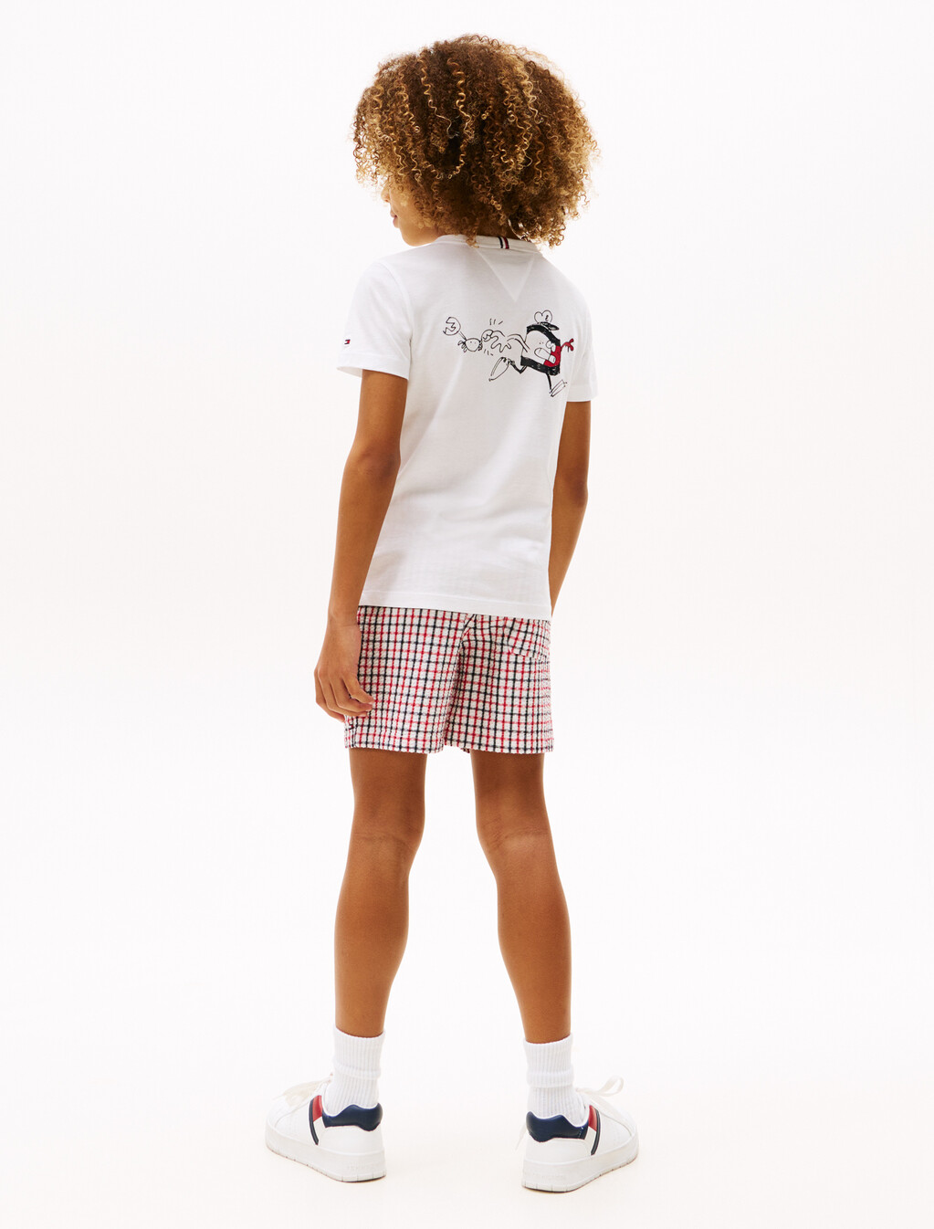Flag Character Back Logo T-Shirt, White, hi-res